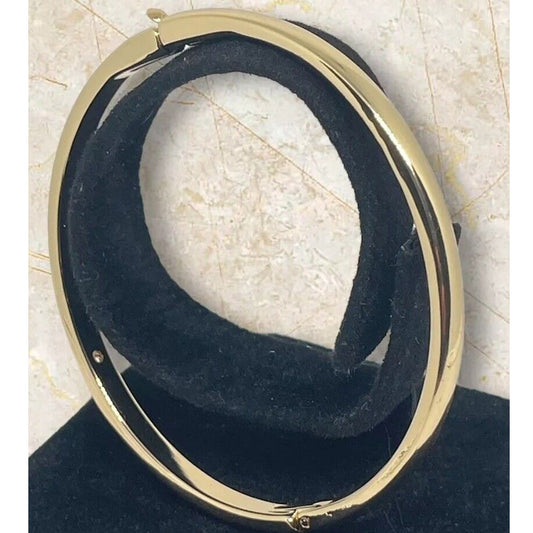 Gold Tone Bangle Bracelet Fashion Stylish Cocktail Minimal Chic Elegant Trendy