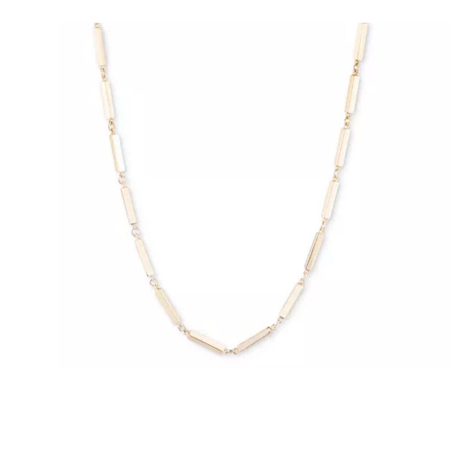 Ralph Lauren Gold Tone Bar Link Necklace Chic Fashion Minimal Trendy Stylish NWT