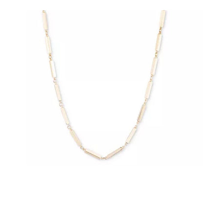 Ralph Lauren Gold Tone Bar Link Necklace Chic Fashion Minimal Trendy Stylish NWT