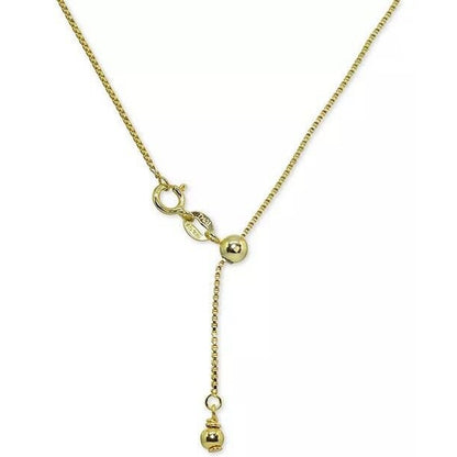 18K Gold Vermeil Box Chain Necklace 22" Dainty Minimal Chic Stylish Fashion NWT