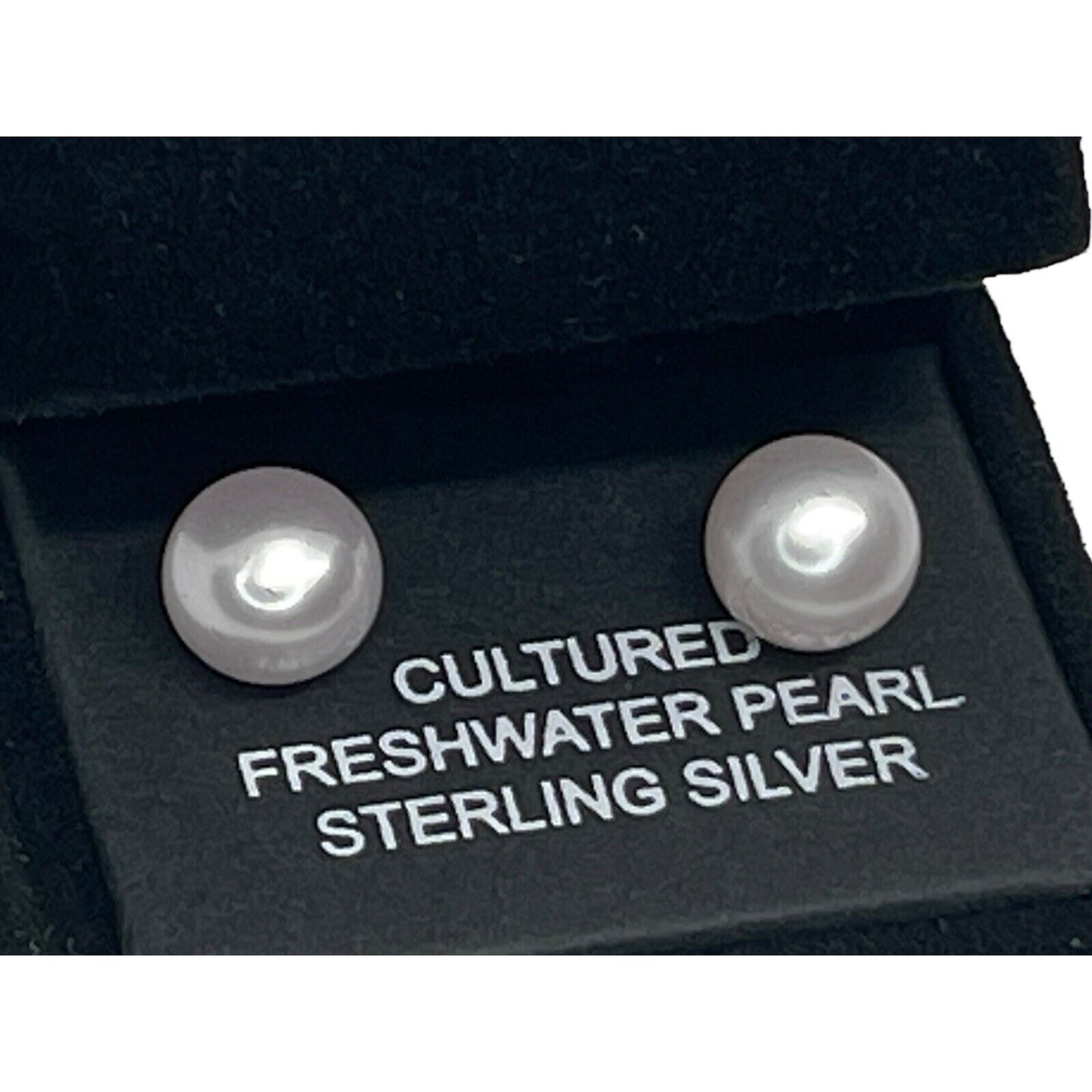 Sterling Silver Pearl Earrings 8mm Exquisite Stunning Style Fashion Elegant NWT