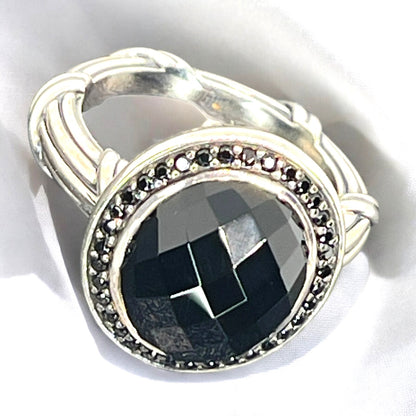 Peter Thomas Roth Natural Onyx Sterling Silver Ring (8 cts.) Sz 8 Luxury Elegant