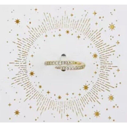 Unwritten Gold Plated Ring (Size 7) CZ Stylish Fashion Trendy Chic Elegant Shiny