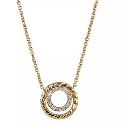 Eliot Danori 18K Gold Plate Rope Pendant Necklace CZ Chic Trendy Fashion Stylish