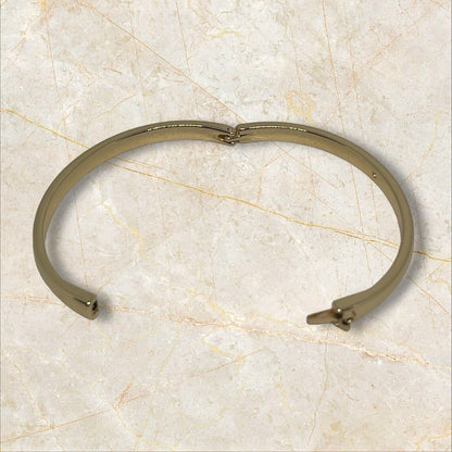 Gold Tone Bangle Bracelet Fashion Stylish Cocktail Minimal Chic Elegant Trendy