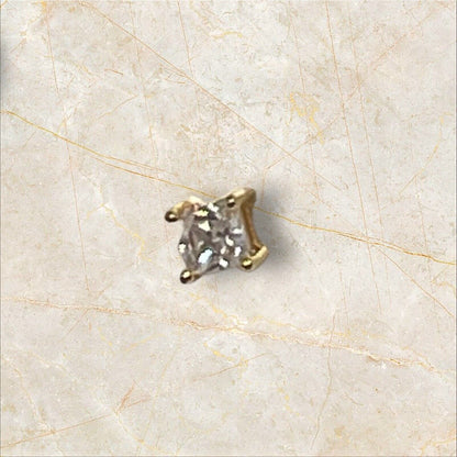 18K Gold Plate CZ Stud Earrings Chic Trendy Fashion Glitz Bling Cocktail Elegant