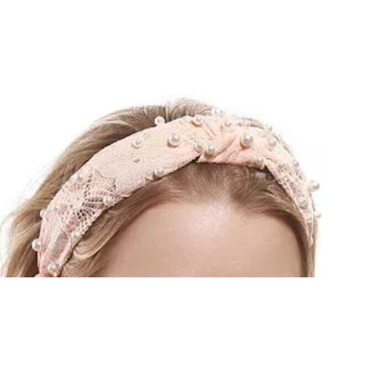 Faux Pearl Knot Headband Hair Fashion Chic Style Polyester Elegant Stunning NWT