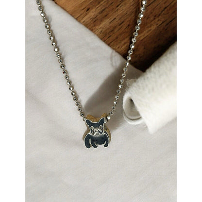 Alex Woo Sterling Silver French Bulldog Pendant Necklace Designer Frenchie Dog