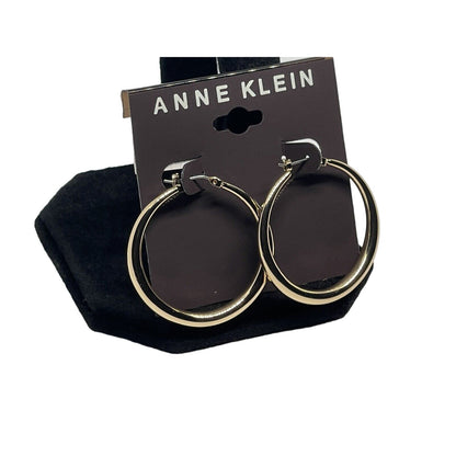 Anne Klein Gold Tone Hoop Earrings Fashion Stylish Elegant Minimal Everyday Wear