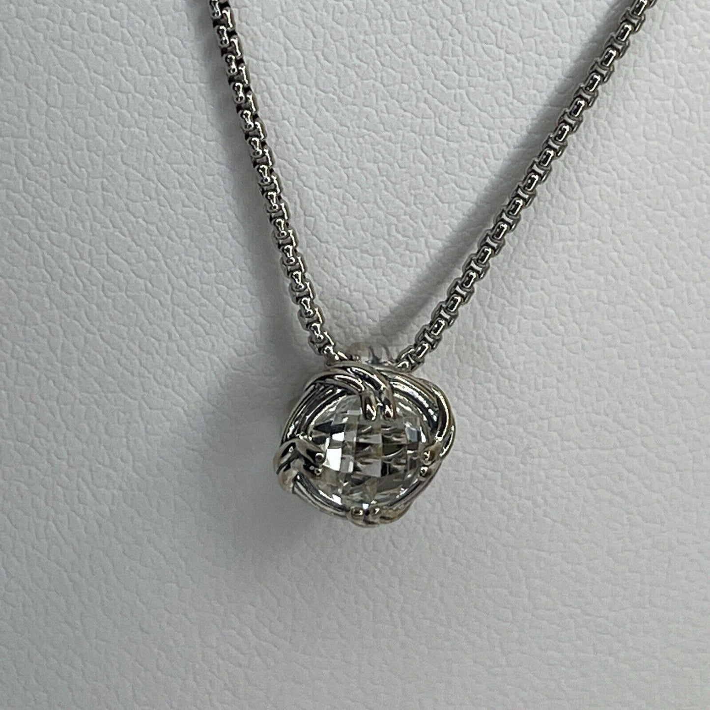 Peter Thomas Roth 1 Carat Topaz Sterling Silver Necklace Elegance Luxury Pendant