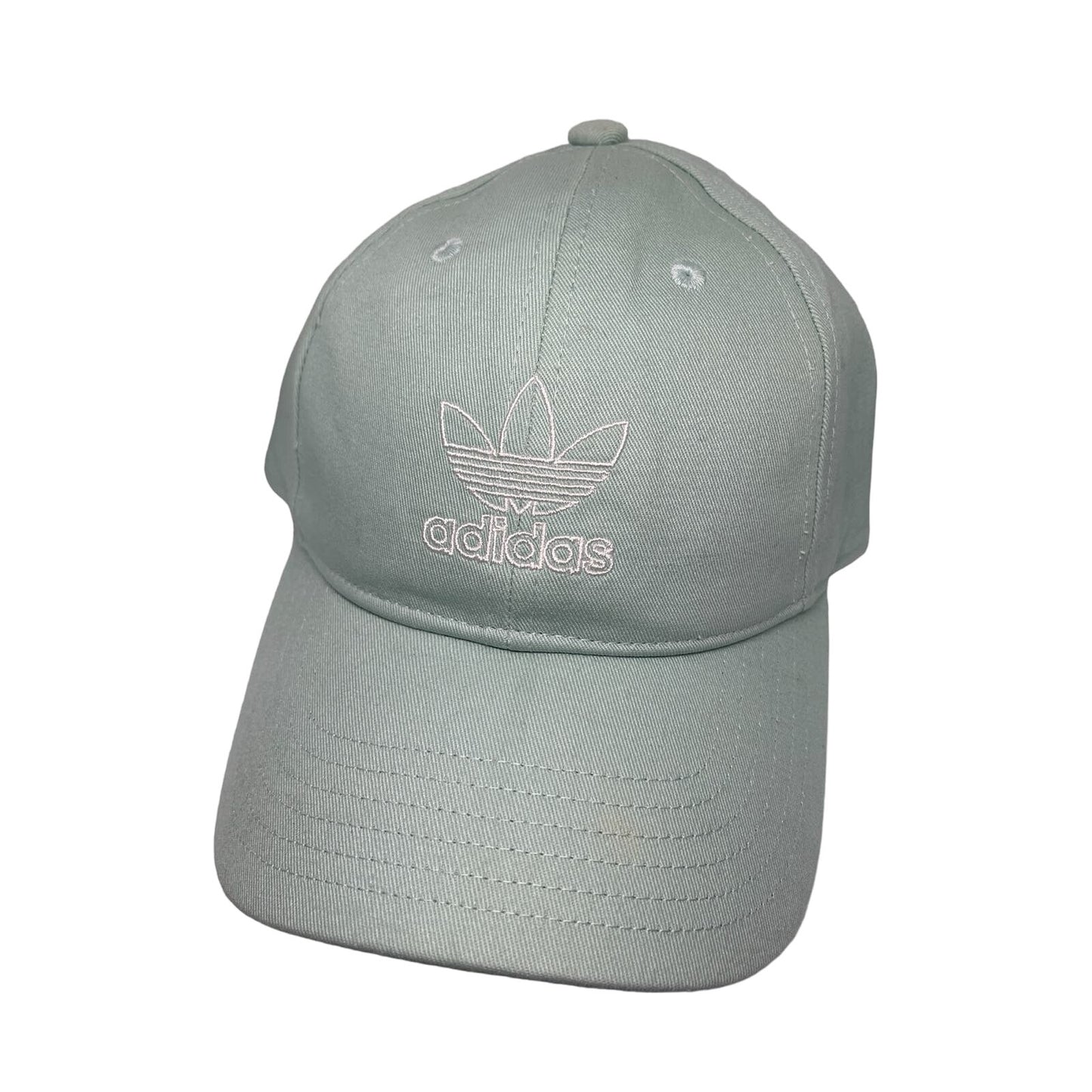 Adidas Mint Green Adjustable Hat Logo Spelled Out Cap Ballcap Everyday Wear NWT