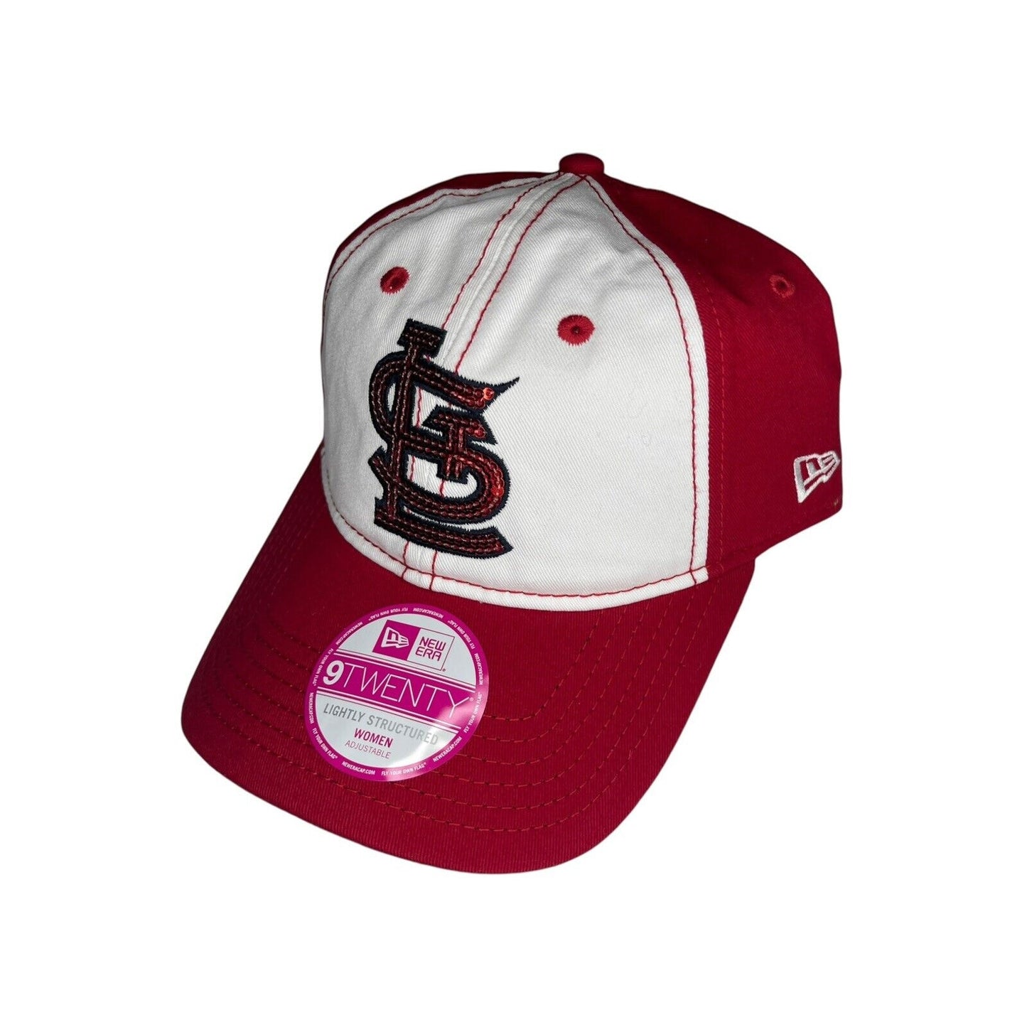 St Louis Cardinals Adjustable Ladies Shiny Hat SL Logo Ballcap MLB Cap Red NWT