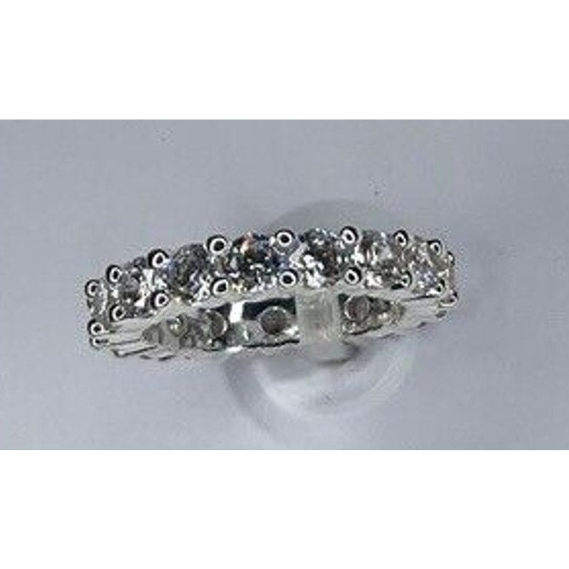 Silver Plated CZ Band Ring (Sz 6) Fashion Stylish Trendy Chic Shiny Stunning NWT