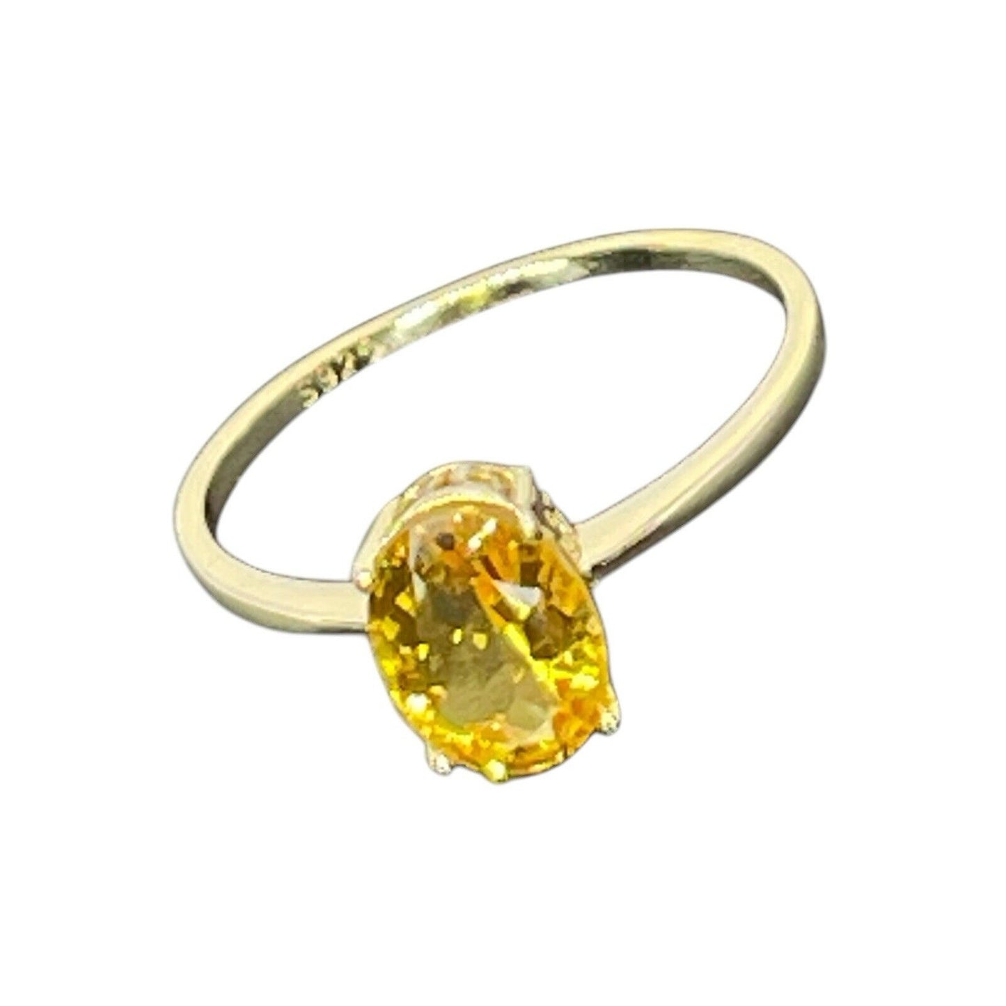 LUXY Gems Natural Citrine 18K Gold Vermeil Solitaire Ring (1 ct.) Luxury Fashion