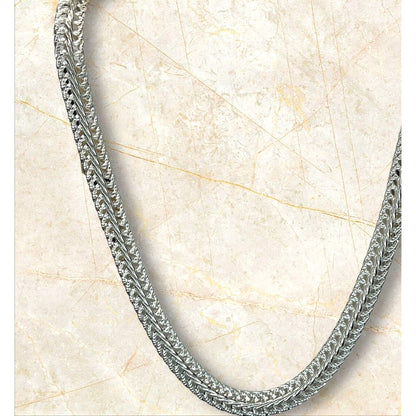 Silver Plated Textured Chain Necklace Chic Fashion Stylish Trendy Minimal NWT