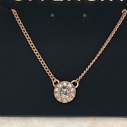 Givenchy Rose Gold Plated CZ Necklace Luxury Designer Cuban Chain Fashion Trendy