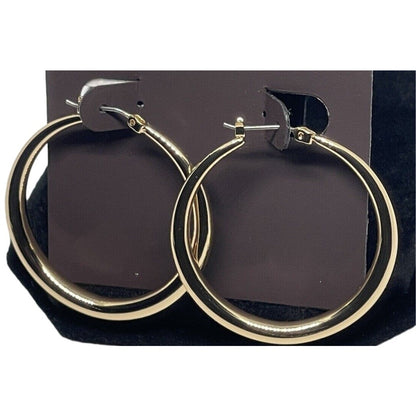 Anne Klein Gold Tone Hoop Earrings Fashion Stylish Elegant Minimal Everyday Wear