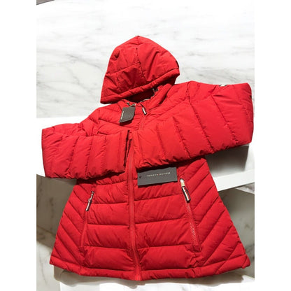 NWT Tommy Jeans Hilfiger Puffer Ski Coat Jacket THFlex Outerwear (Sz S) Crimson