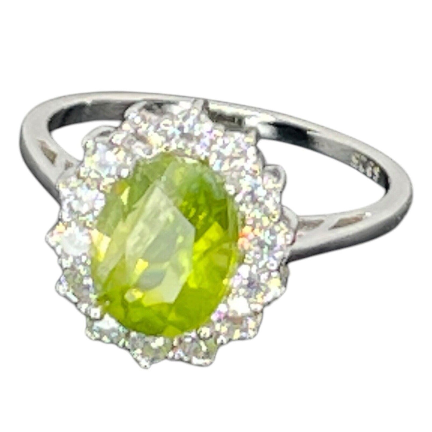 LUXY Gems Natural Peridot Sterling Silver Ring (2 ct.) Luxury Fashion (Sz 7) NWT