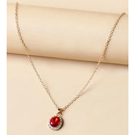 18K Gold Plate Crystal Halo Charm Necklace Chic Stylish Fashion Stunning Elegant