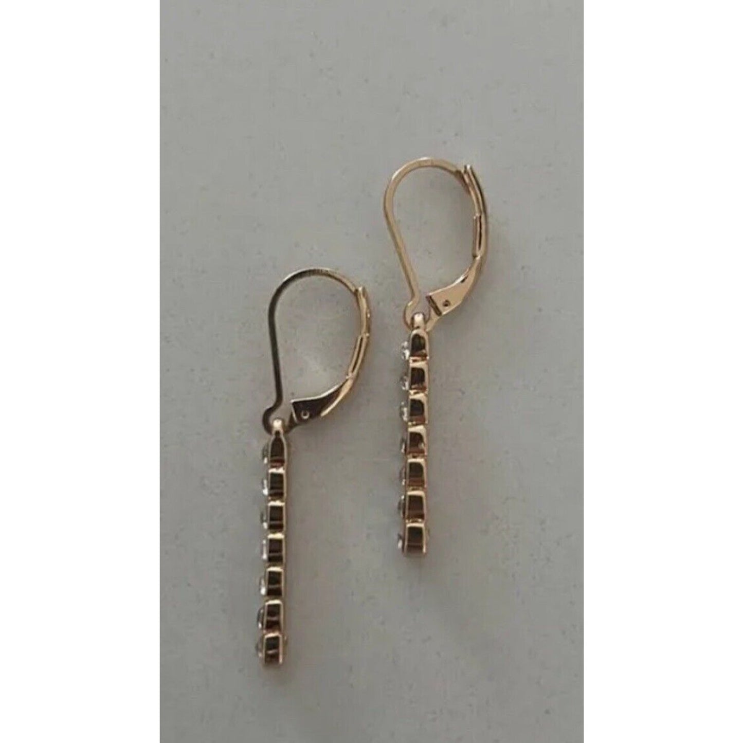 Anne Klein Gold Tone Crystal Drop Earrings Stunning Chic Elegant Cocktail Style