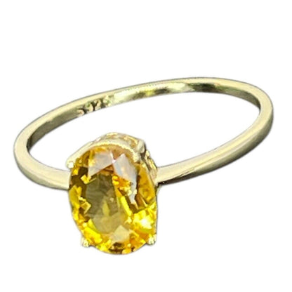 LUXY Gems Natural Citrine 18K Gold Vermeil Solitaire Ring (1 ct.) Luxury Fashion