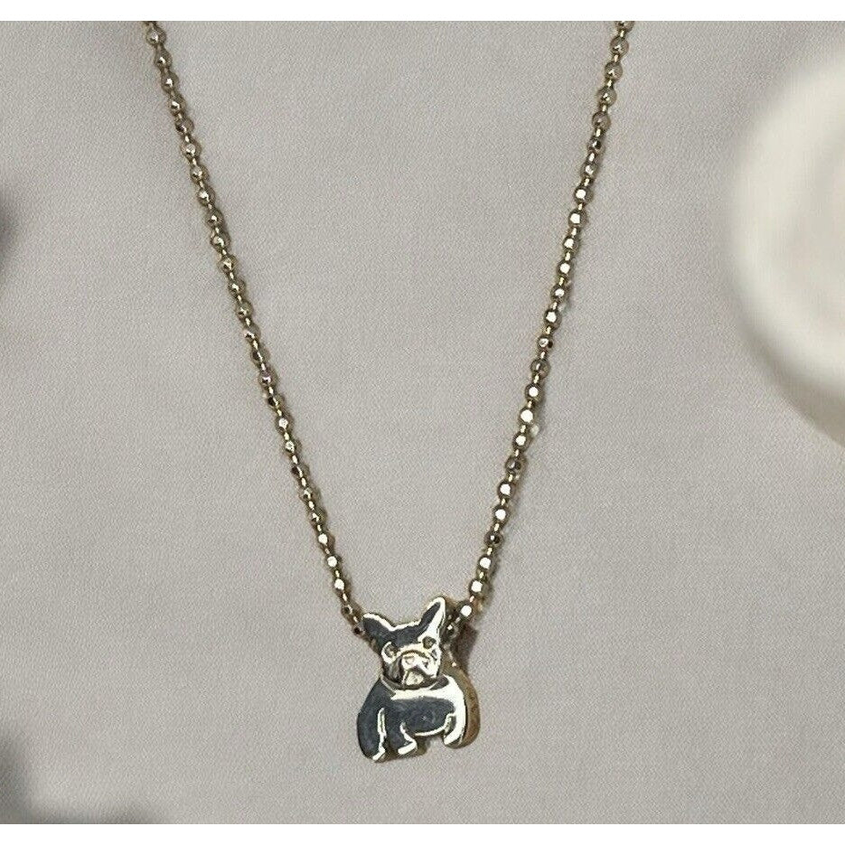 Alex Woo Sterling Silver French Bulldog Pendant Necklace Designer Frenchie Dog