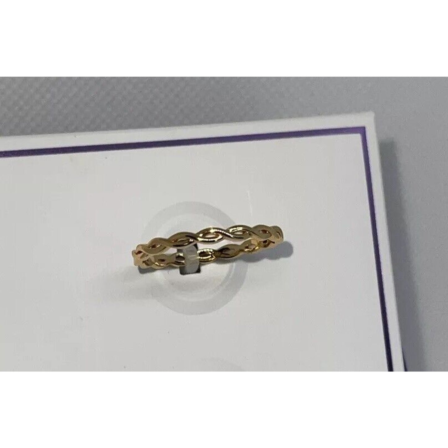 18K Gold Plated Chain Link Ring (Sz 6) Chic Stylish Fashion Elegant Trendy NWT