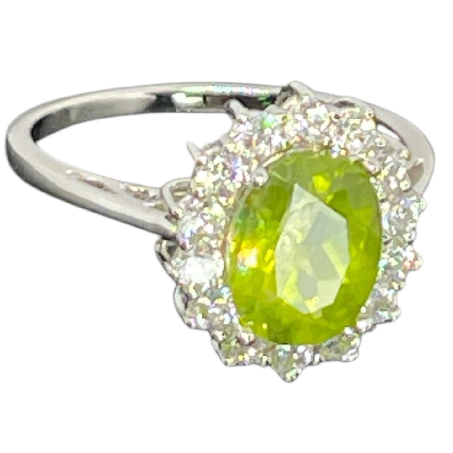 LUXY Gems Natural Peridot Sterling Silver Ring (2 ct.) Luxury Fashion (Sz 7) NWT