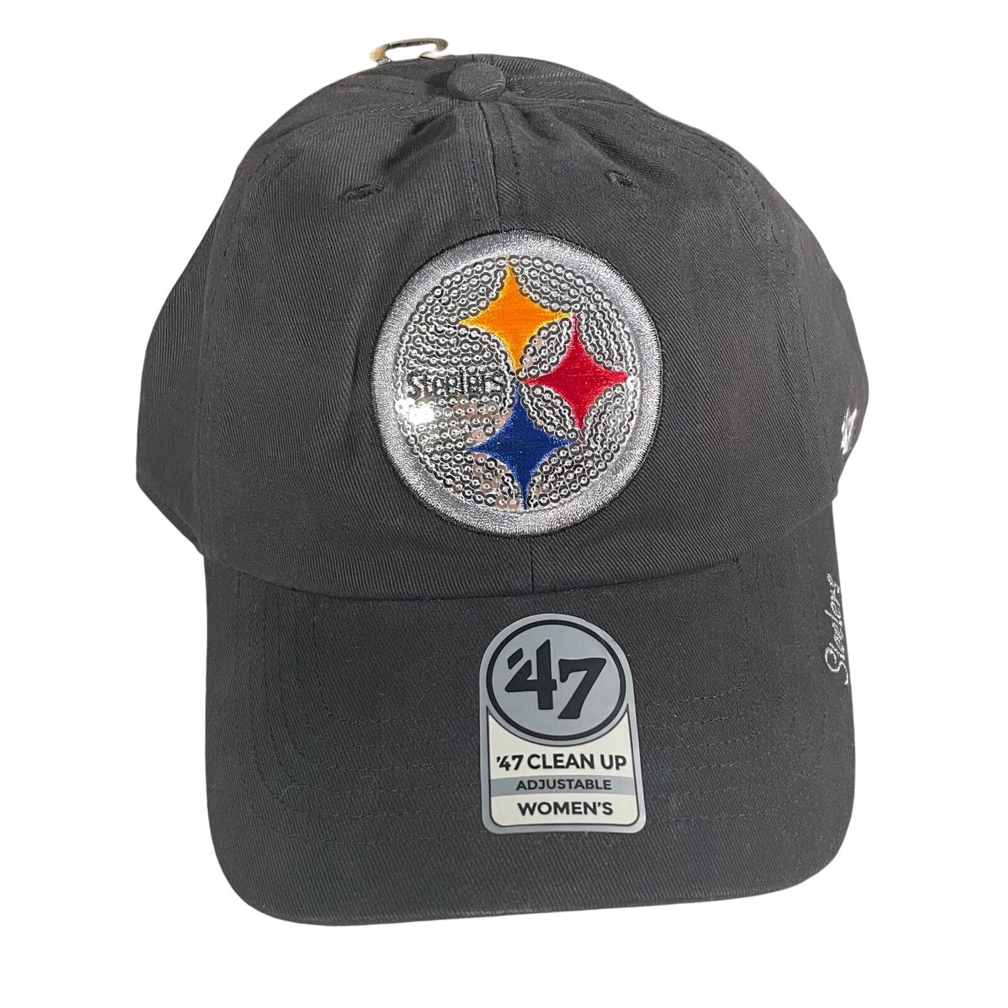 Pittsburgh Steelers Ladies Shiny Adjustable Hat Logo Ballcap NFL Football Chic