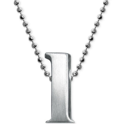 Alex Woo Sterling Silver ‘L’ Initial Pendant Necklace NY Designer Luxury Fashion