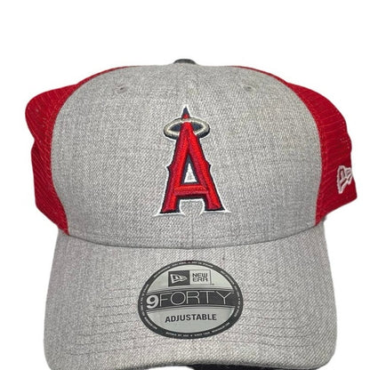 Los Angeles Angels Trucker Snapback Hat New Era A Logo Gray Cap Ballcap MLB NWT