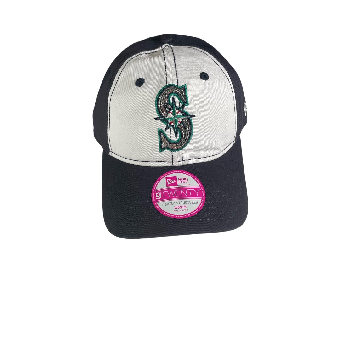 Seattle Mariners Shiny Embroidered Adjustable Ladies Hat S Logo Cap MLB Baseball