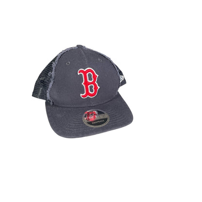 Boston Redsox Ripped Snapback Trucker Hat New Era B Logo MLB Baseball Ballcap