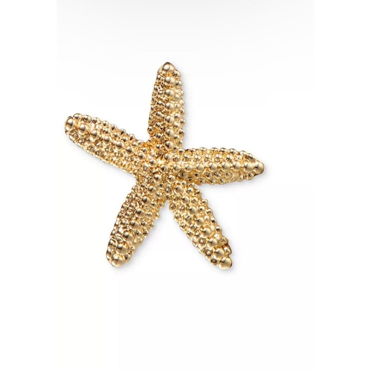 Gold Tone Starfish Earrings Ocean Chic Shiny Intricate Elegant Sea Life Fashion