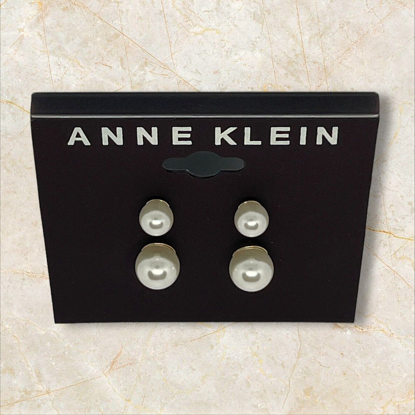 Anne Klein Gold Tone Faux Pearl Earrings (2pc Set) Elegant Fashion Stunning Chic