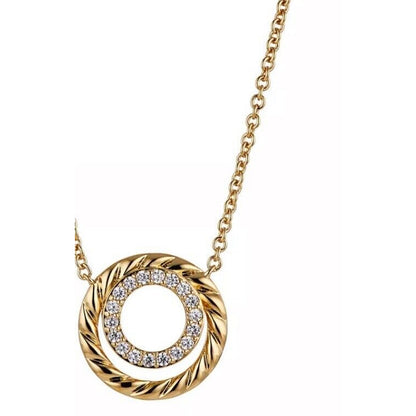 Eliot Danori 18K Gold Plate Rope Pendant Necklace CZ Chic Trendy Fashion Stylish