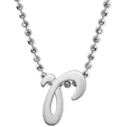 Alex Woo Sterling Silver ‘R’ Initial Pendant Necklace NY Designer Luxury Fashion