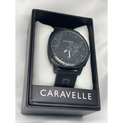 Caravelle Bulova (Men's) Stainless Steel Watch Leather Mens 41mm Everyday Wear Minimal