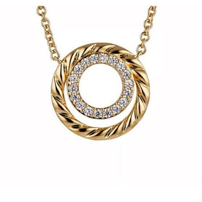 Eliot Danori 18K Gold Plate Rope Pendant Necklace CZ Chic Trendy Fashion Stylish