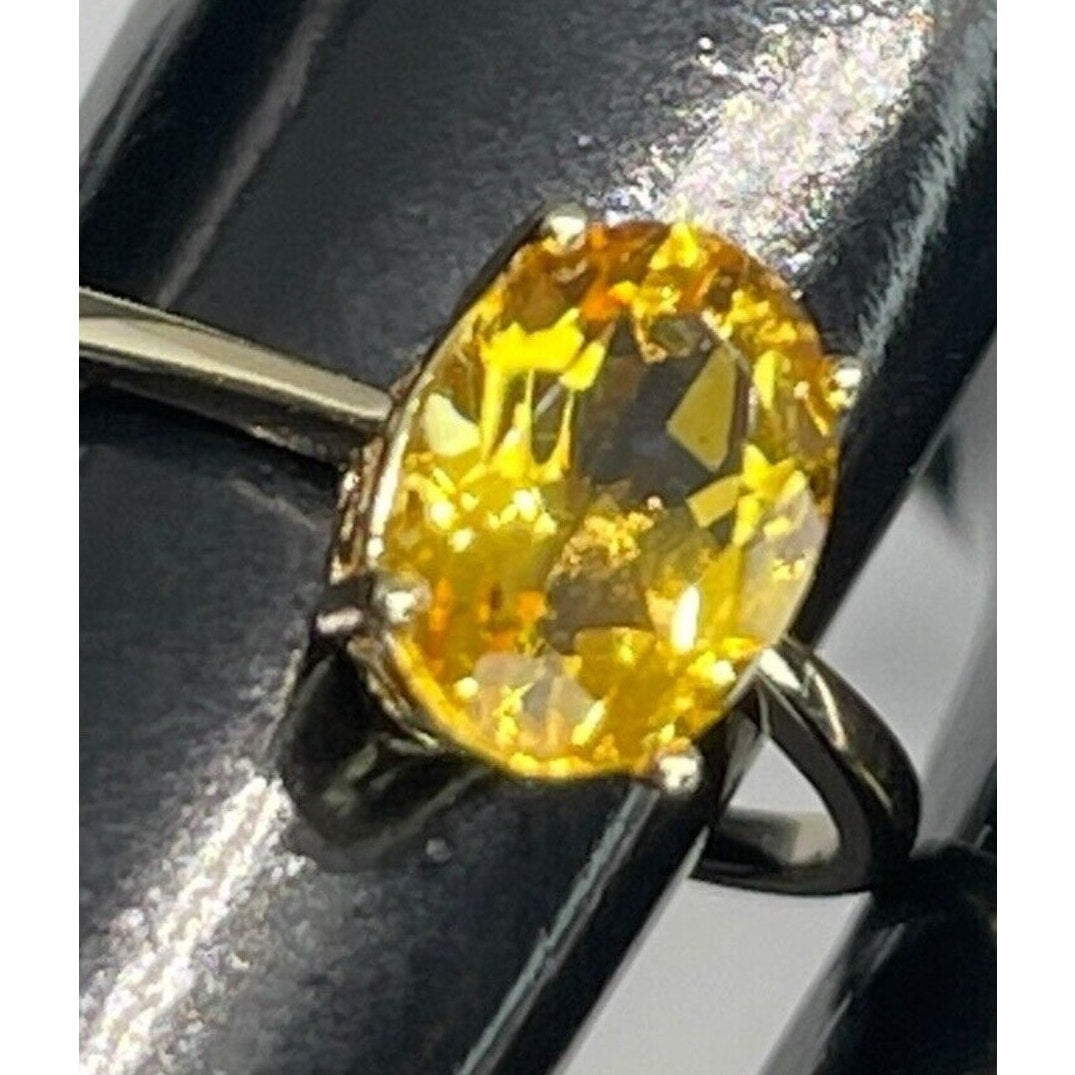 LUXY Gems Natural Citrine 18K Gold Vermeil Solitaire Ring (1 ct.) Luxury Fashion