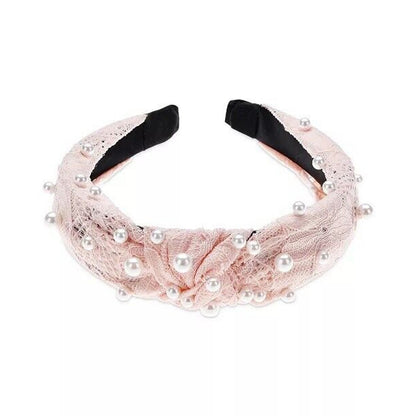 Faux Pearl Knot Headband Hair Fashion Chic Style Polyester Elegant Stunning NWT