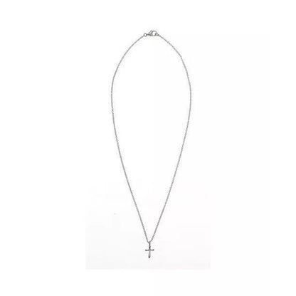 FAO Swarovski Crystal Sterling Silver Cross Necklace Chain Faith Minimal Dainty