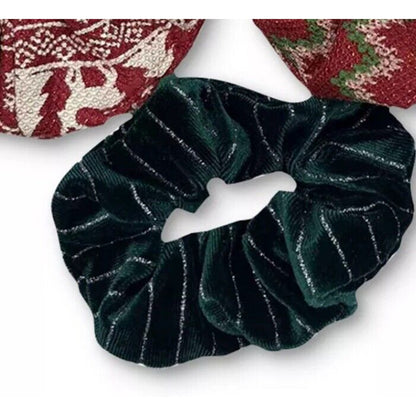 Silk Velvet Xmas Scrunchie 3pc Set Hair Fashion Style Christmas Holidays NWT