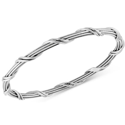 Peter Thomas Roth Sterling Silver Twist Bangle Bracelet Luxury Elegant Designer