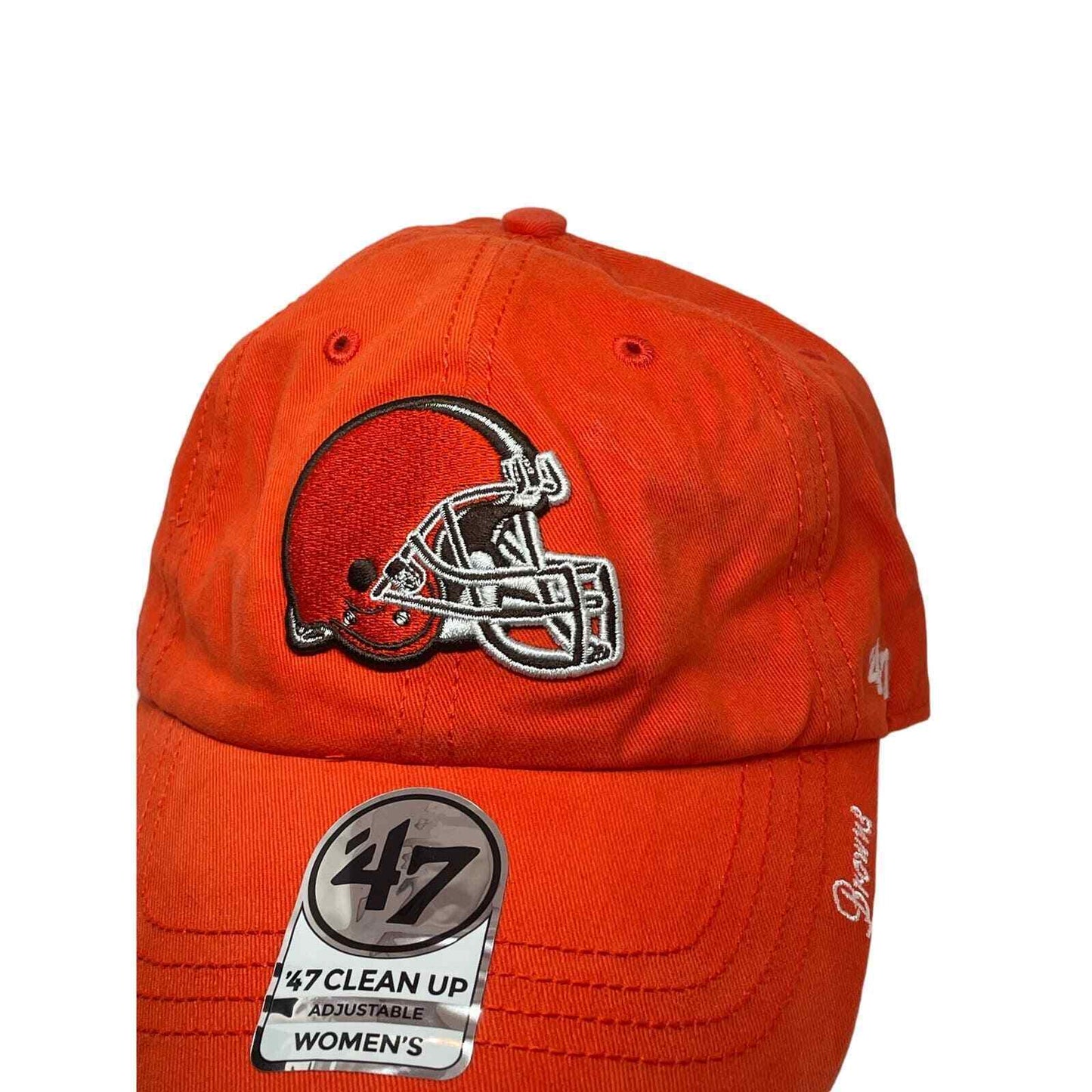 Cleveland Browns Ladies Adjustable Hat Orange Logo Cap NFL Football Ballcap NWT