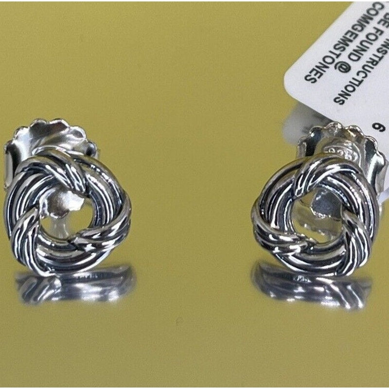 Peter Thomas Roth Sterling Silver Ribbon & Reed Earrings Luxury Designer Stylish