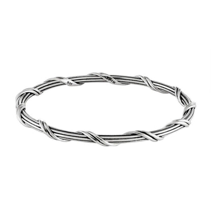 Peter Thomas Roth Sterling Silver Twist Bangle Bracelet Luxury Elegant Designer