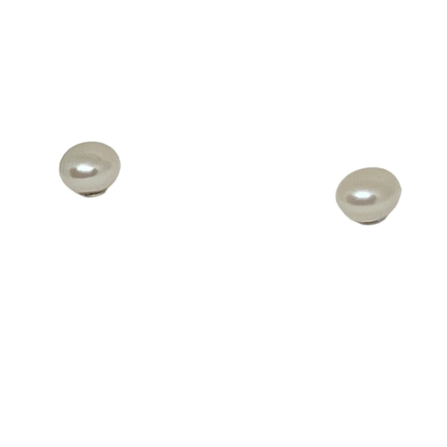 Pearl (6mm) Sterling Silver Stud Earrings Style Fashion Chic Trendy Elegant NWT