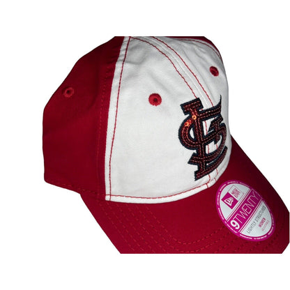 St Louis Cardinals Adjustable Ladies Shiny Hat SL Logo Ballcap MLB Cap Red NWT